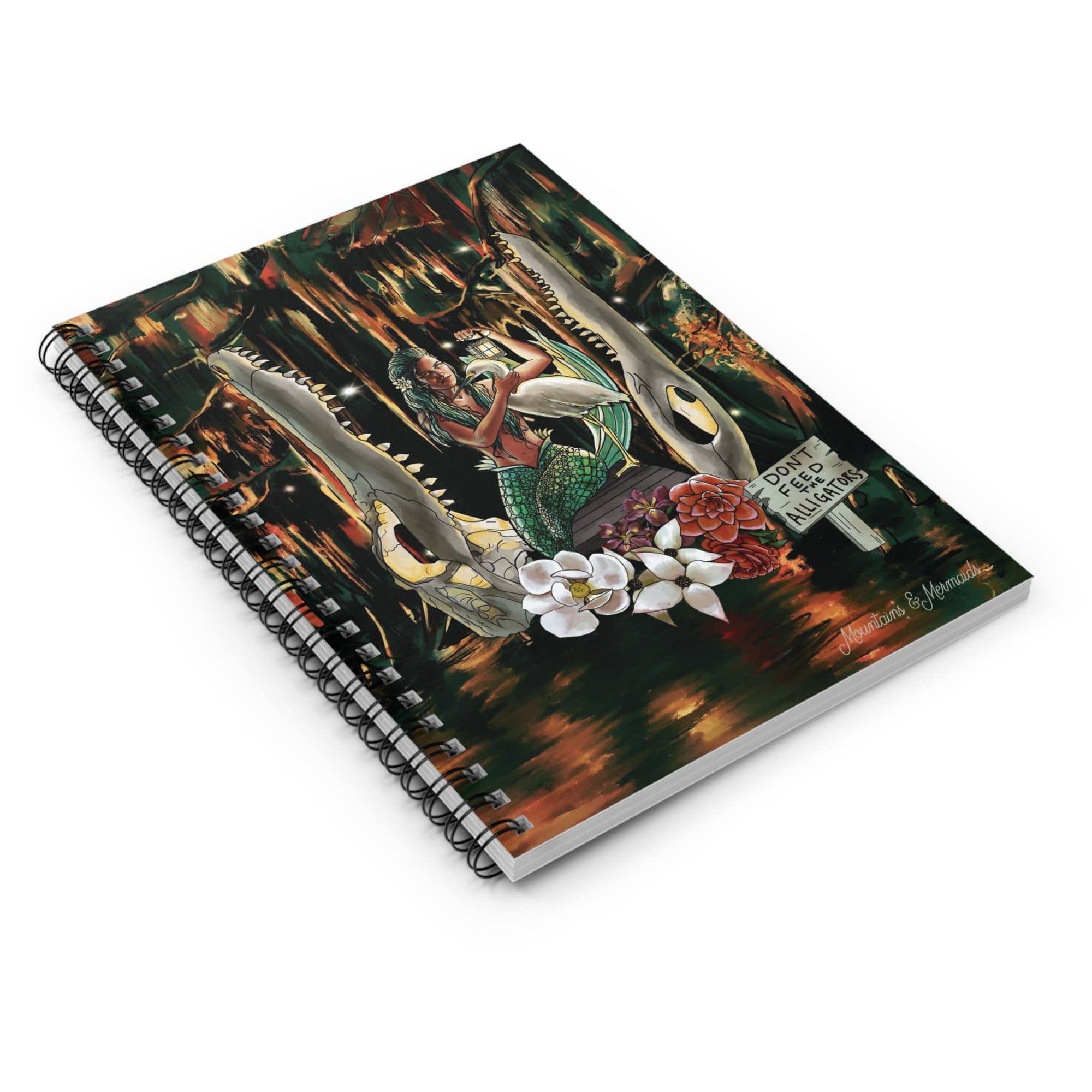 Bayou Mermaid Spiral Notebook - Ruled Line - Mountains & Mermaids