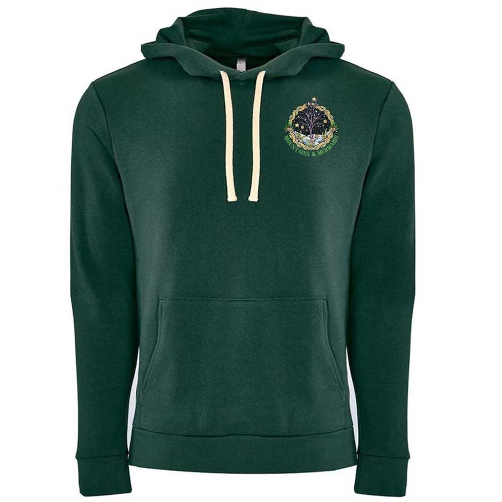 Christmas Mermaid Pullover Hoodie (Forest)