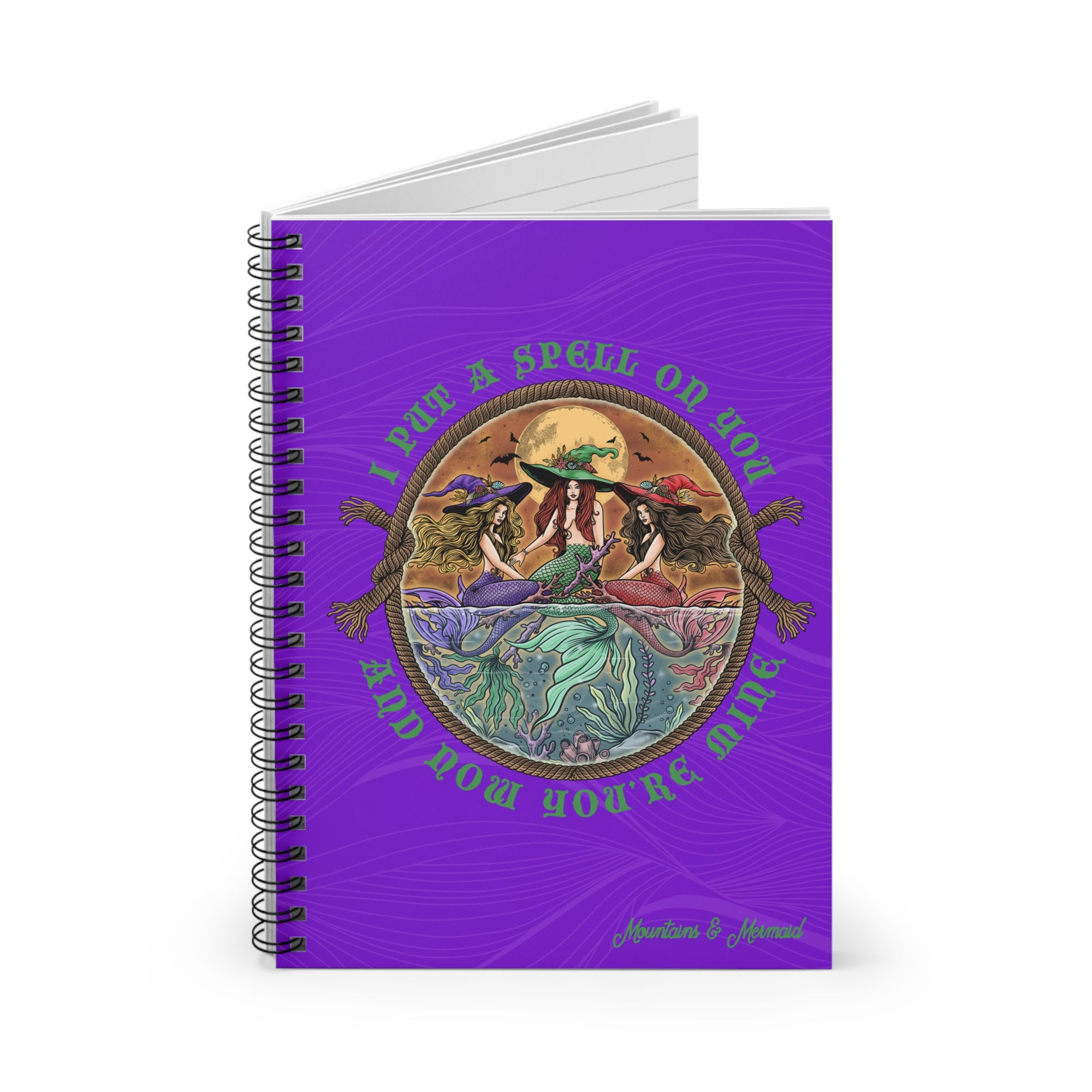 The Siren Sisters Spiral Purple Notebook - Ruled Line