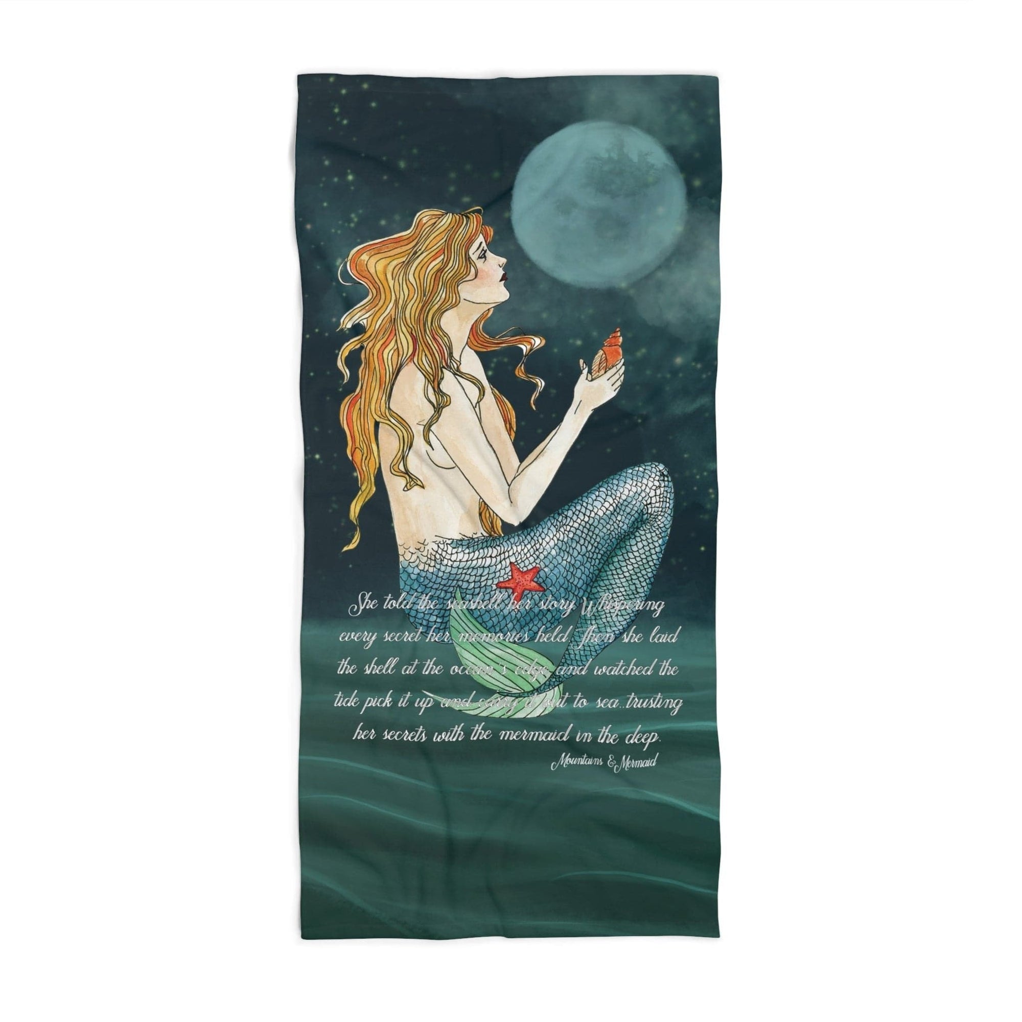 Vintage Mermaid Beach Towel