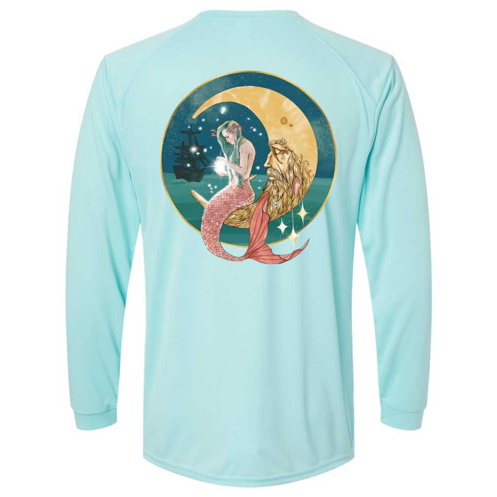 Mermaid In The Moon L/S Performance Sun Shirt - Mountains & Mermaids