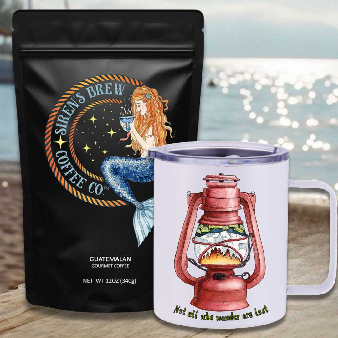 Siren's Brew Guatemalan Medium Roast Travel Coffee Bundle - Mountains & Mermaids