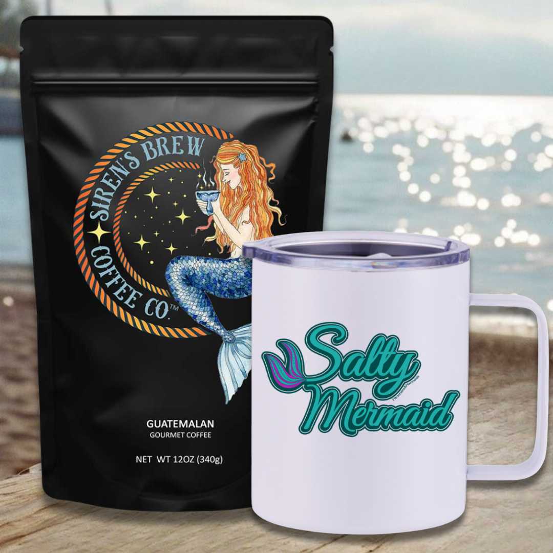 Siren's Brew Guatemalan Medium Roast Travel Coffee Bundle - Mountains & Mermaids