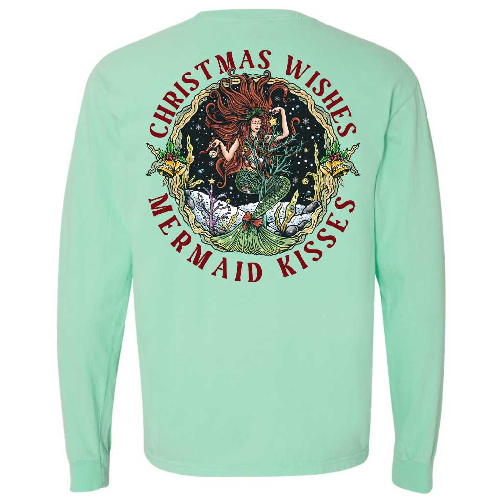 Christmas Mermaid Long Sleeve T-Shirt (Island Reef)