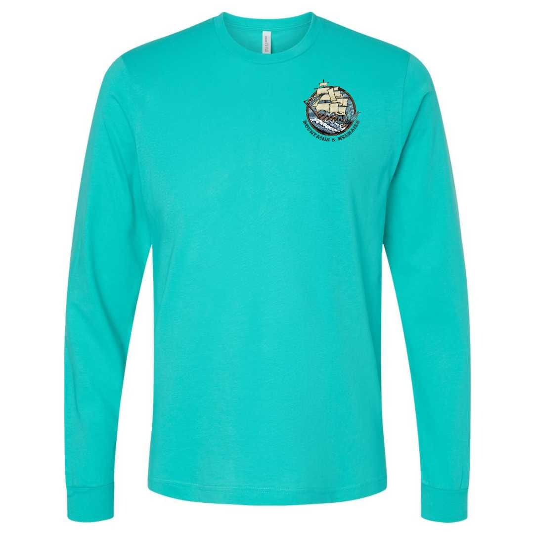 Uncharted Waters Long Sleeve T-Shirt (Teal)