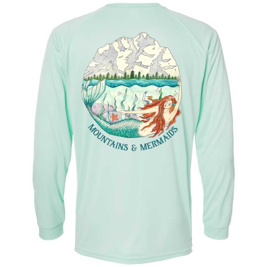 Mountain Mermaid Performance Sun Shirt - Mountains & Mermaids