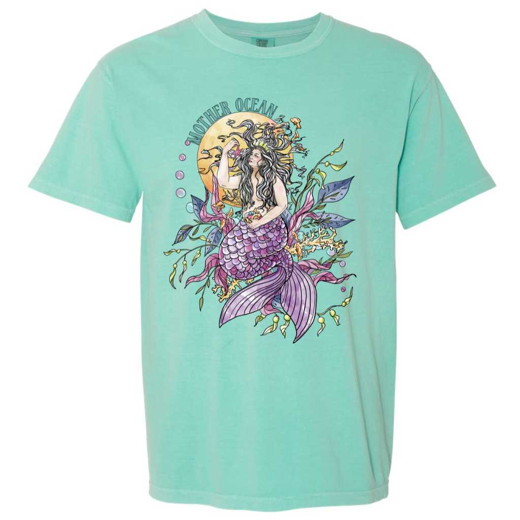 Mother Ocean T-Shirt - Chalky Mint - Mountains & Mermaids