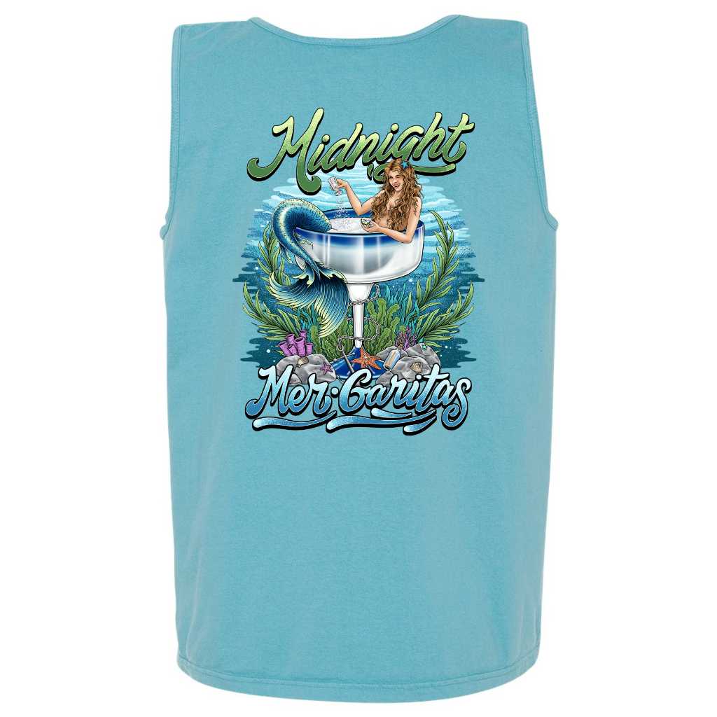 Midnight Mergarita Boyfriend Tank (Lagoon) - Mountains & Mermaids