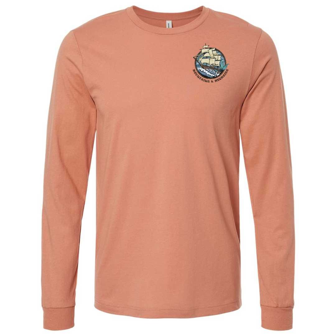 Uncharted Waters Long Sleeve T-Shirt (Terracotta)