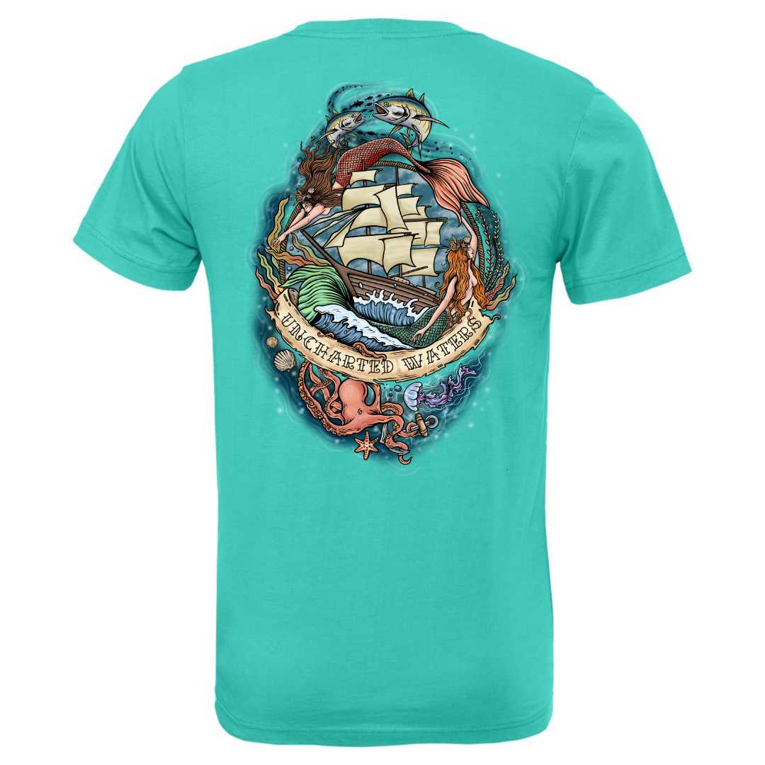 Uncharted Waters Short Sleeve T-Shirt (Teal)