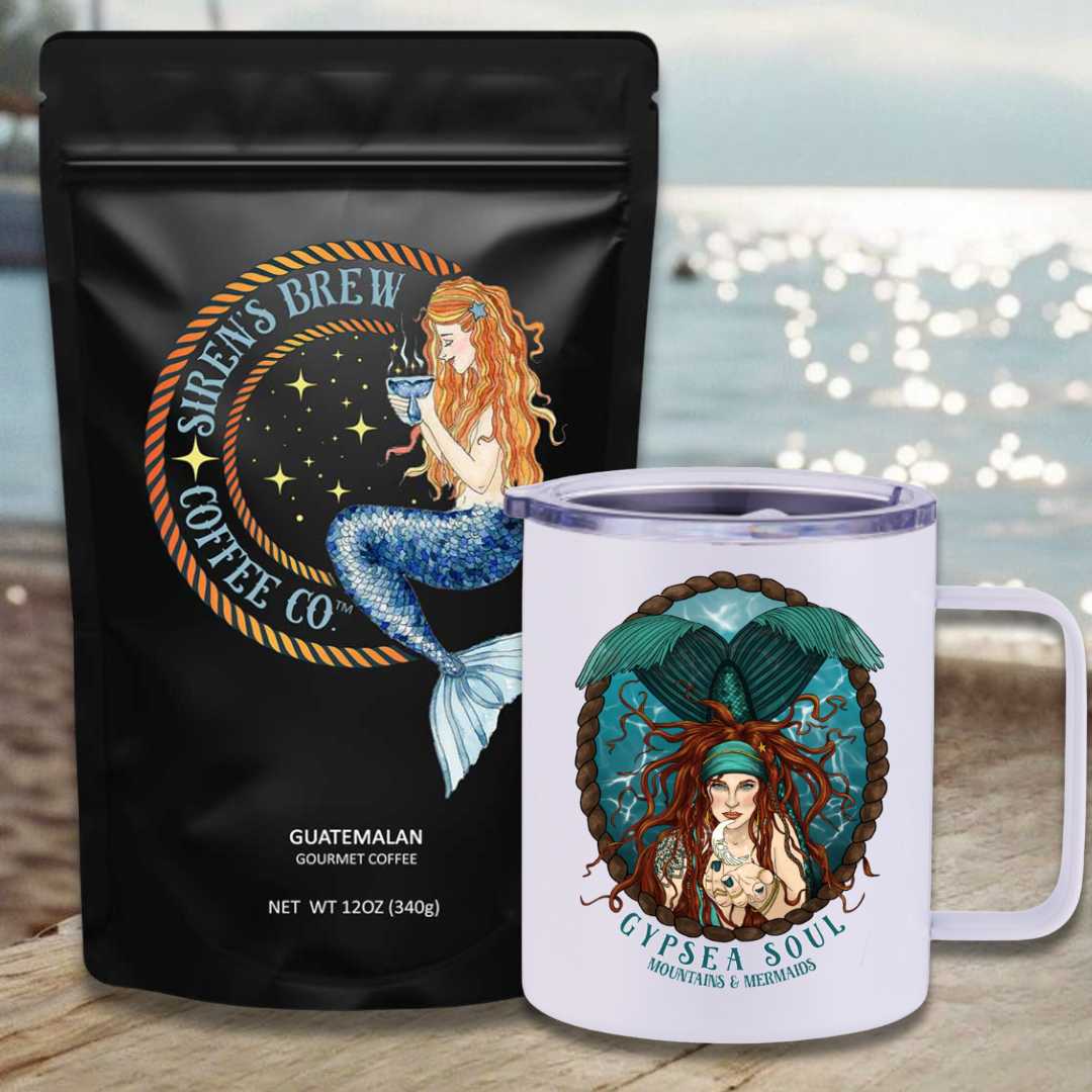 Siren's Brew Guatemalan Medium Roast Travel Coffee Bundle - Mountains & Mermaids