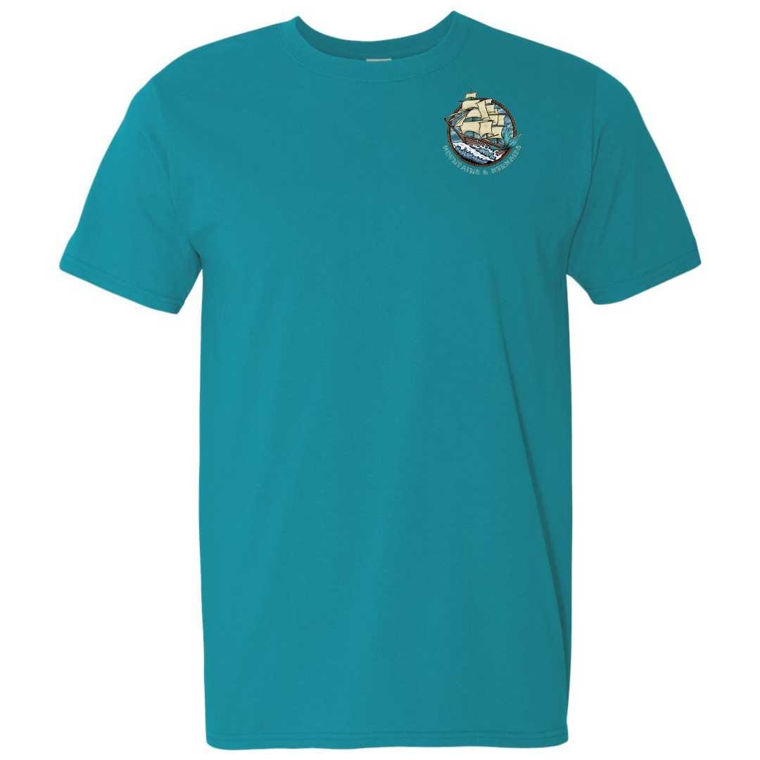 Uncharted Waters Short Sleeve T-Shirt (Tropical Blue)