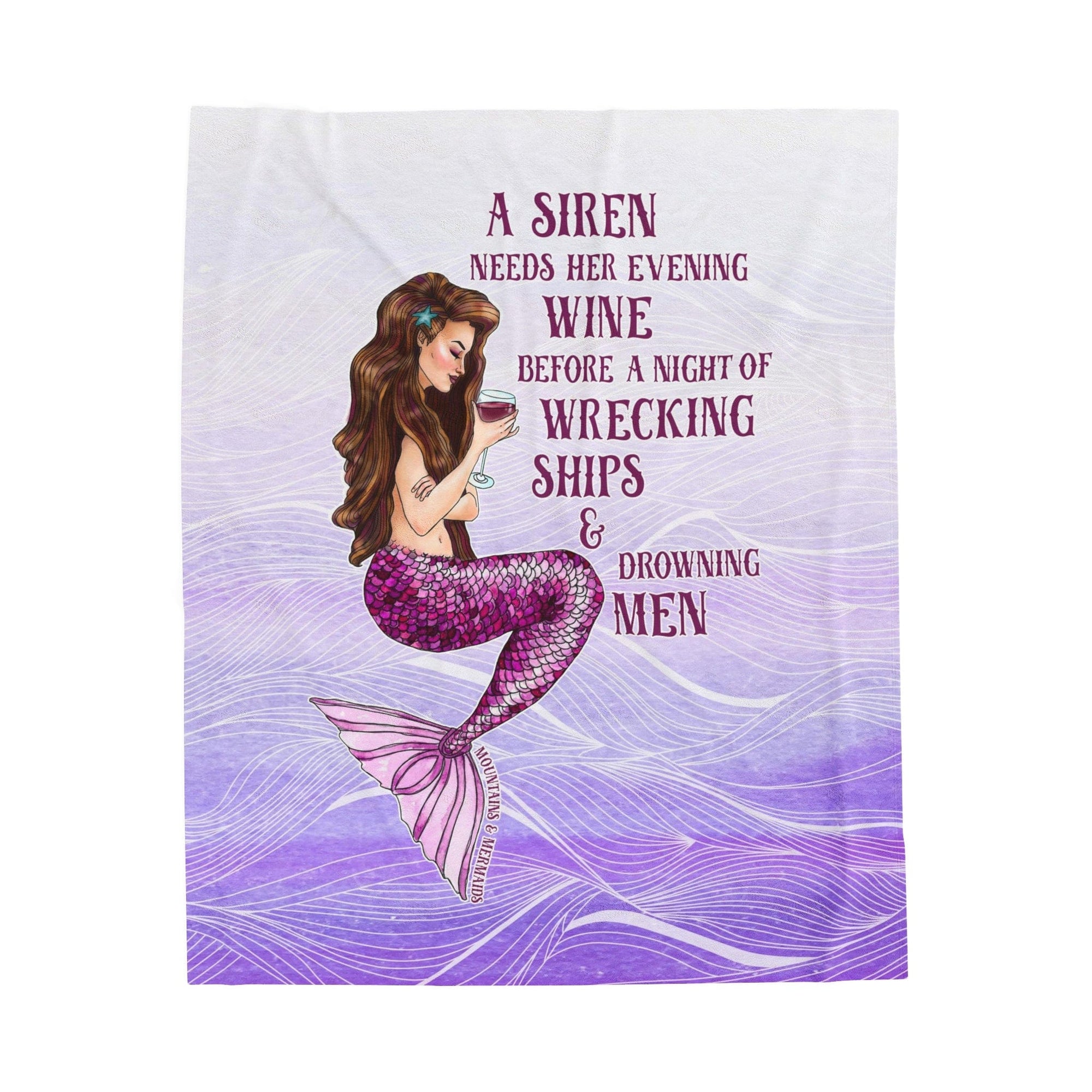 Siren's Grog Plush Blanket - Mountains & Mermaids