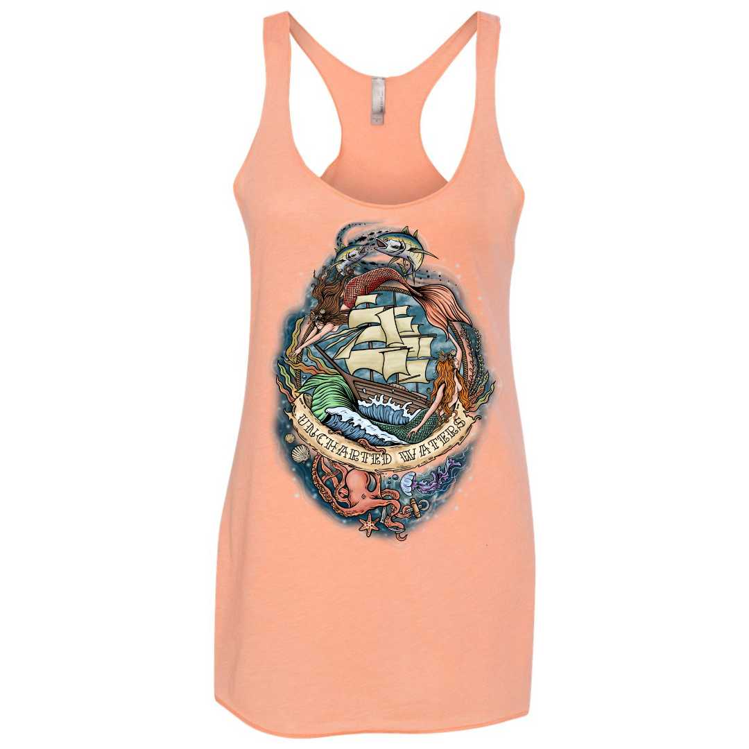 Uncharted Waters Racerback Tank (Peachy)