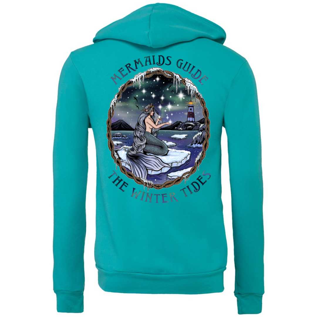 Winter Tides Fleece Zip-Up Hoodie (Teal)