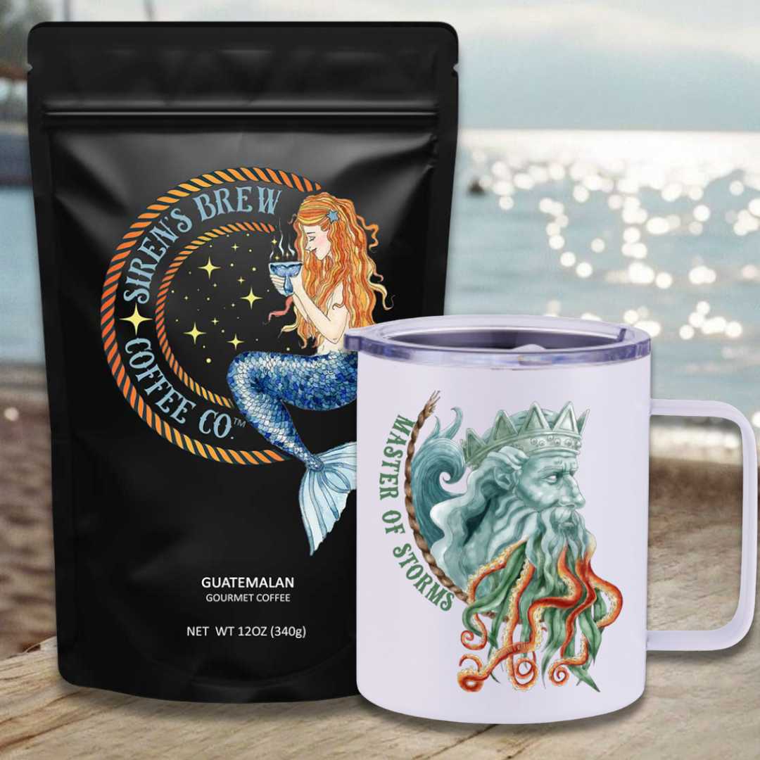 Siren's Brew Guatemalan Medium Roast Travel Coffee Bundle - Mountains & Mermaids