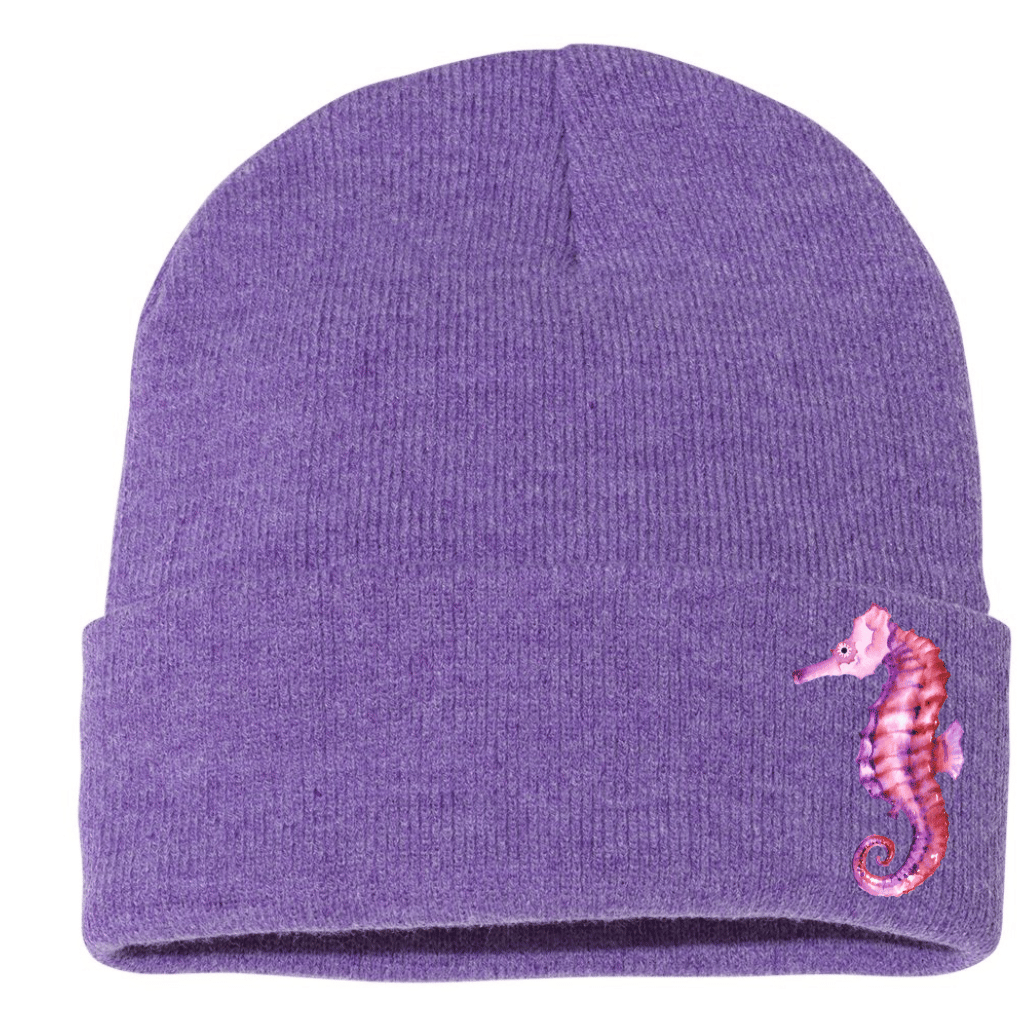Purple Seahorse Beanie - Mountains & Mermaids