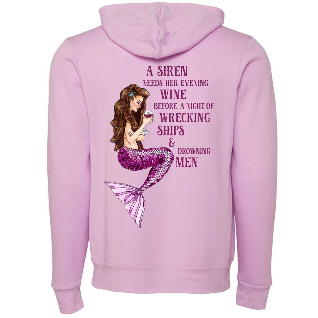 Siren's Grog Full Zip Fleece Hoodie (Lilac)