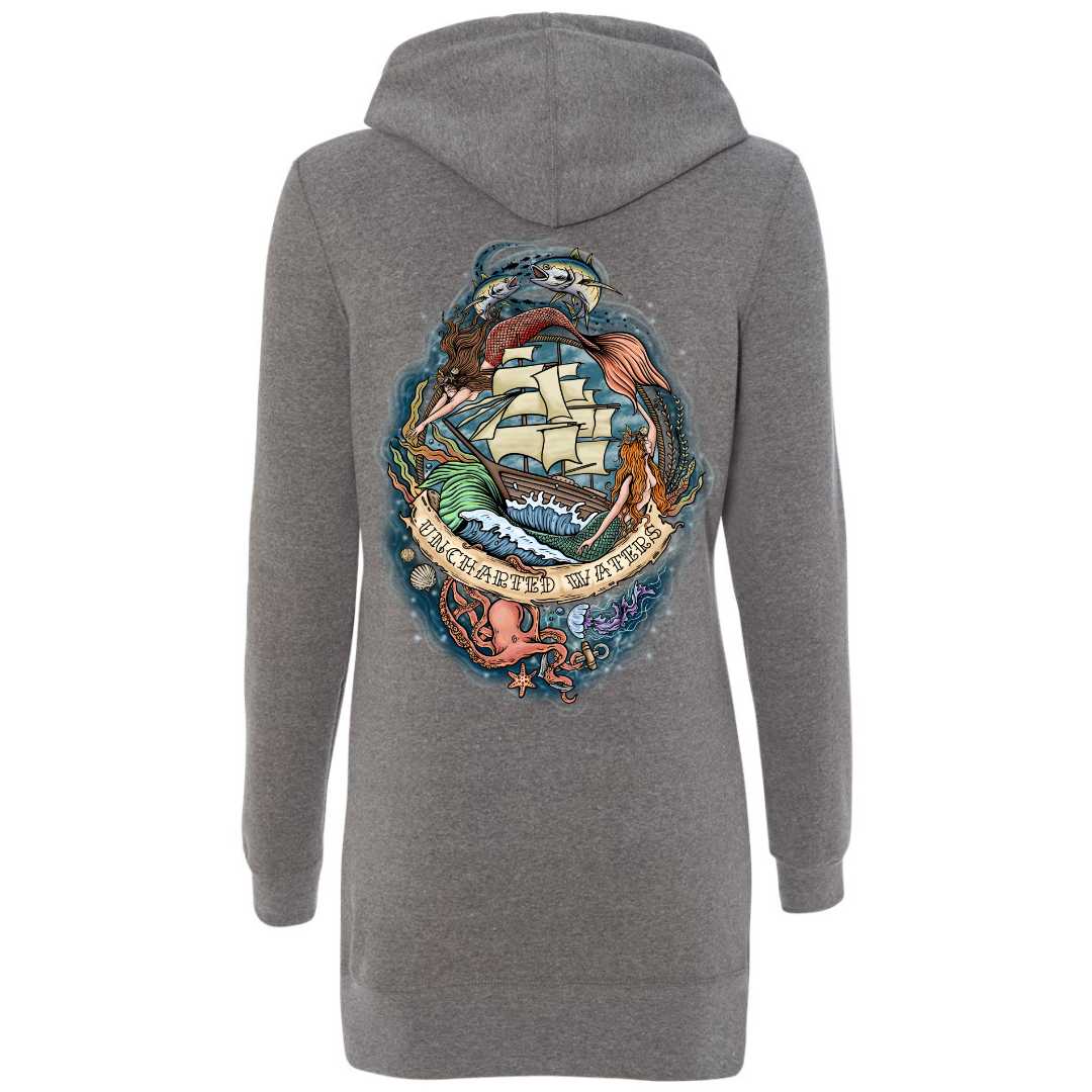 Uncharted Waters Hoodie Dress