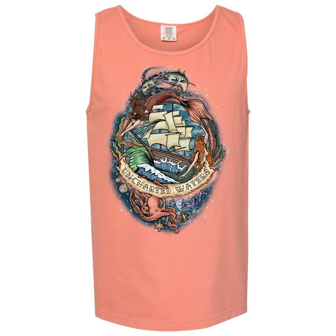 Uncharted Waters Boyfriend Tank (Terracotta)