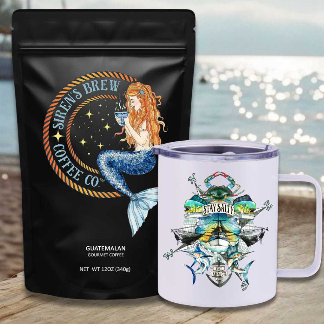 Siren's Brew Guatemalan Medium Roast Travel Coffee Bundle - Mountains & Mermaids