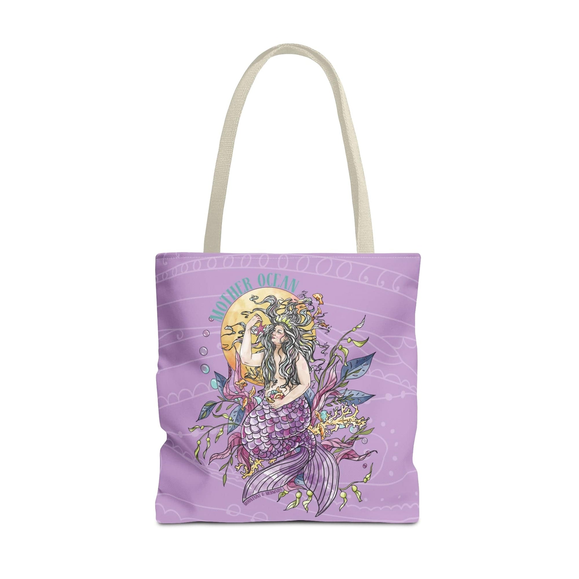 Mother Ocean Purple Tote Bag - Mountains & Mermaids