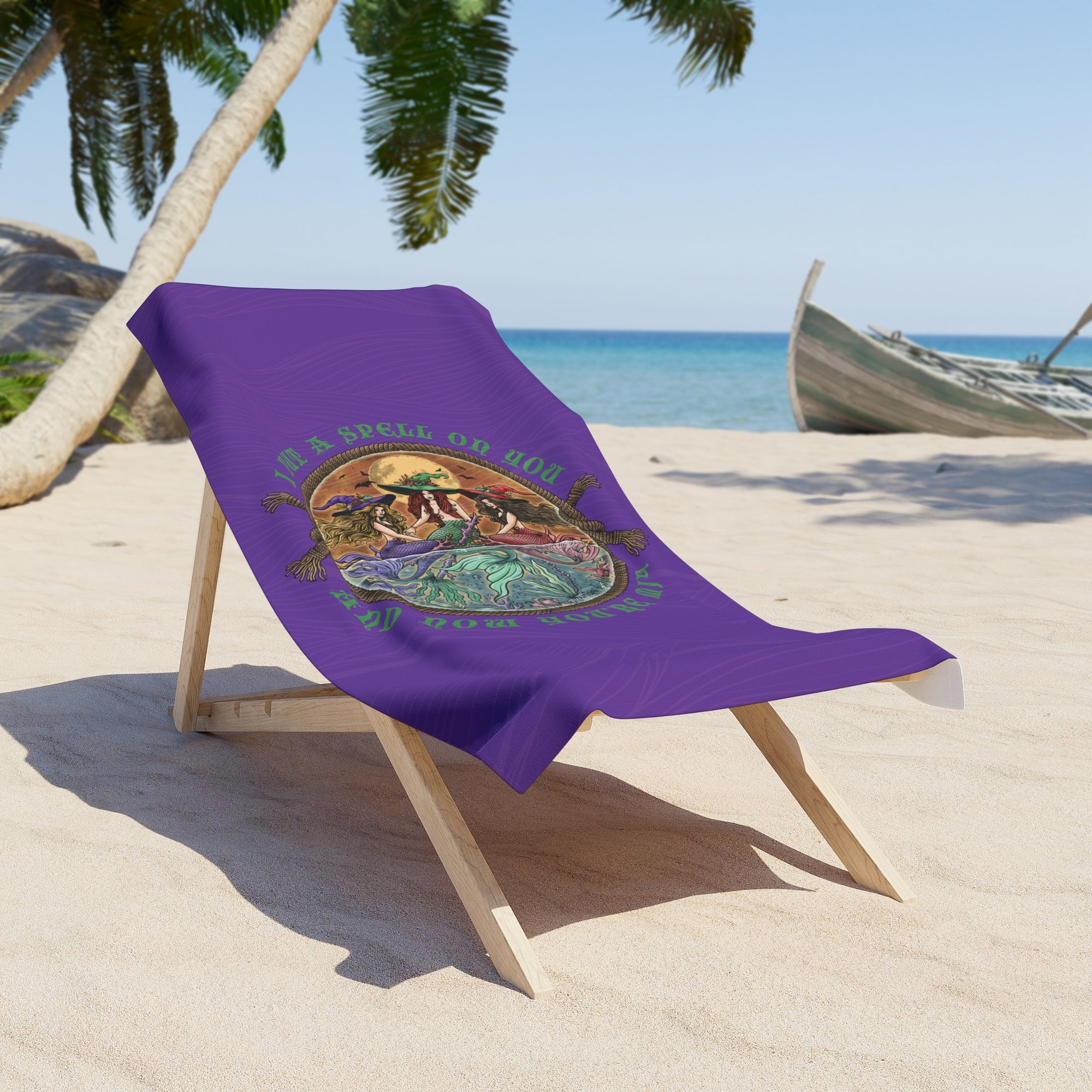 The Siren Sisters Purple Beach Towel