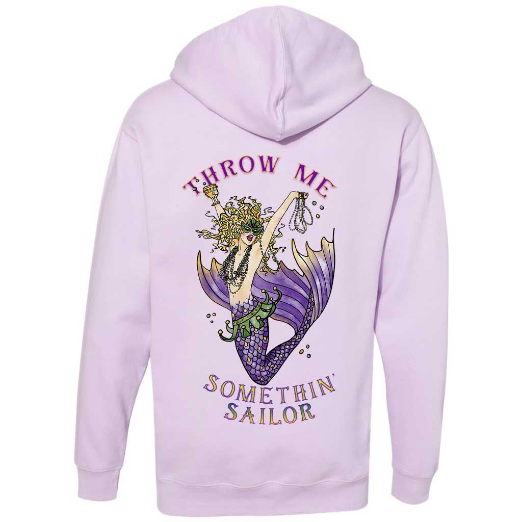 Mardi Gras Mermaid Pullover Hoodie (Lilac)