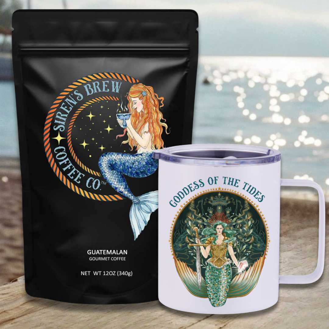 Siren's Brew Guatemalan Medium Roast Travel Coffee Bundle - Mountains & Mermaids