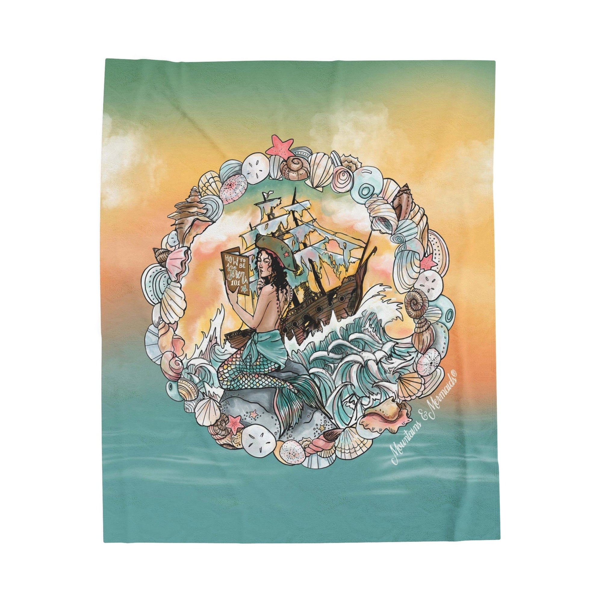 Siren 101 Plush Blanket - Mountains & Mermaids