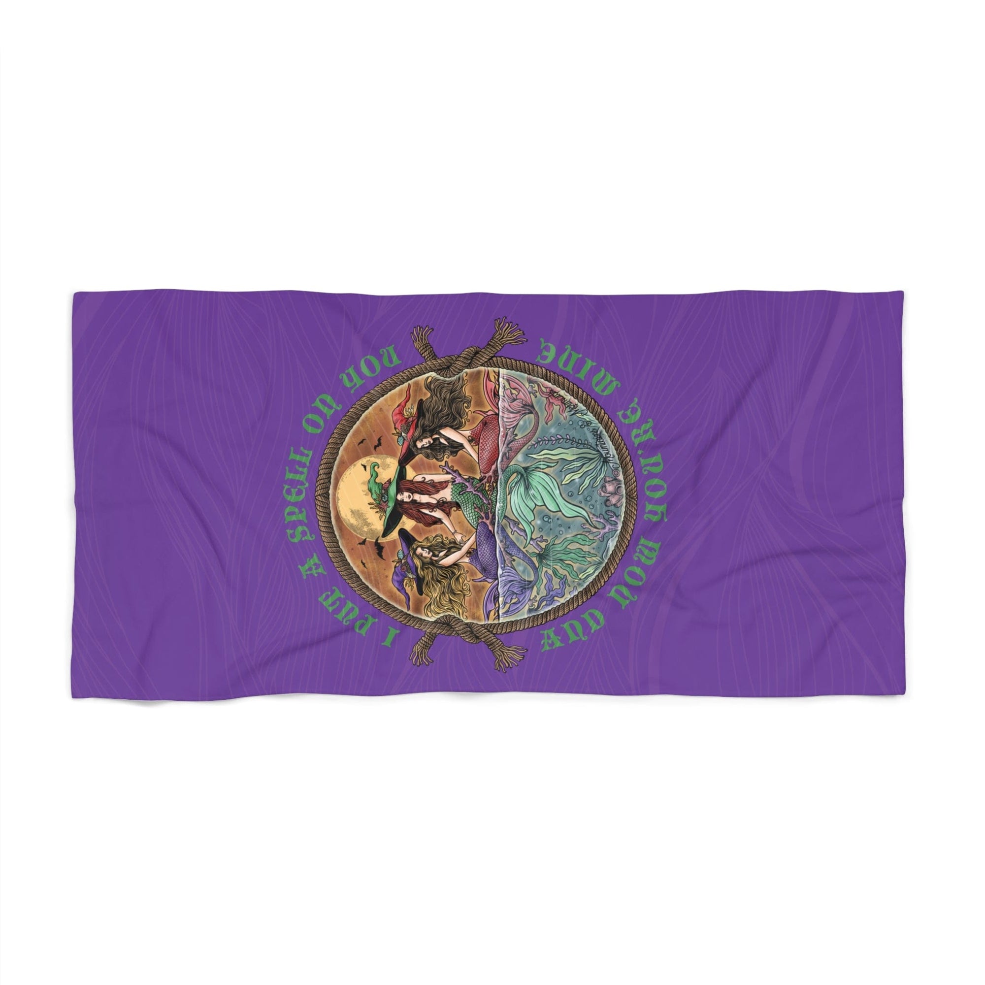 The Siren Sisters Purple Beach Towel