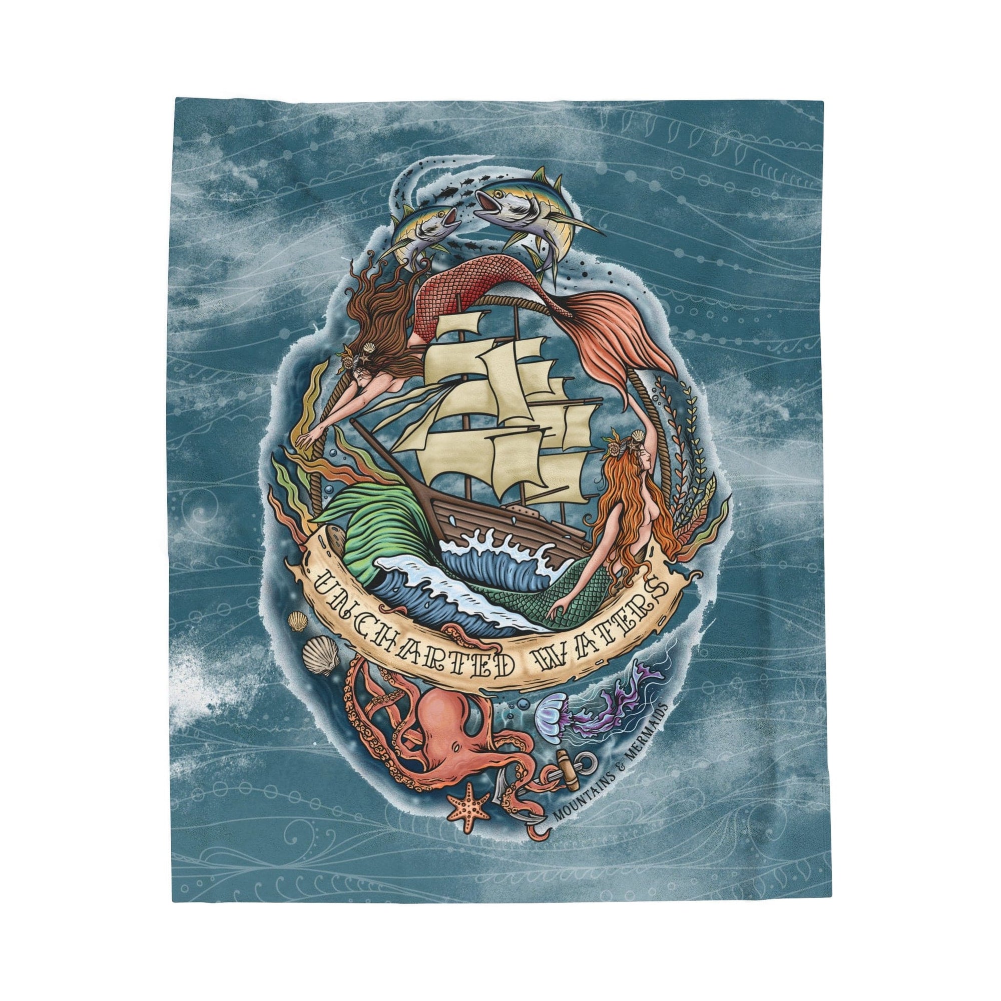 Uncharted Waters Plush Blanket