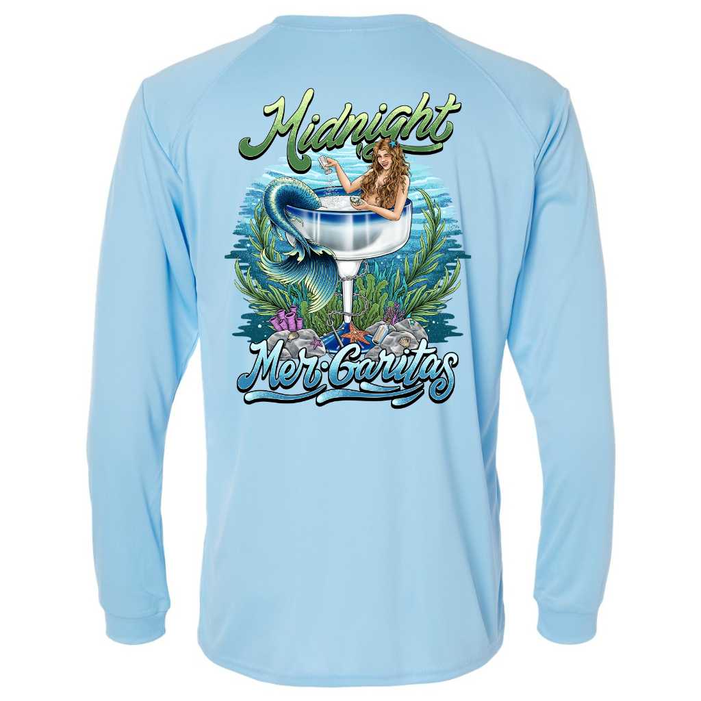 Midnight Mergarita Performance Sun Shirt - Blue Mist - Mountains & Mermaids