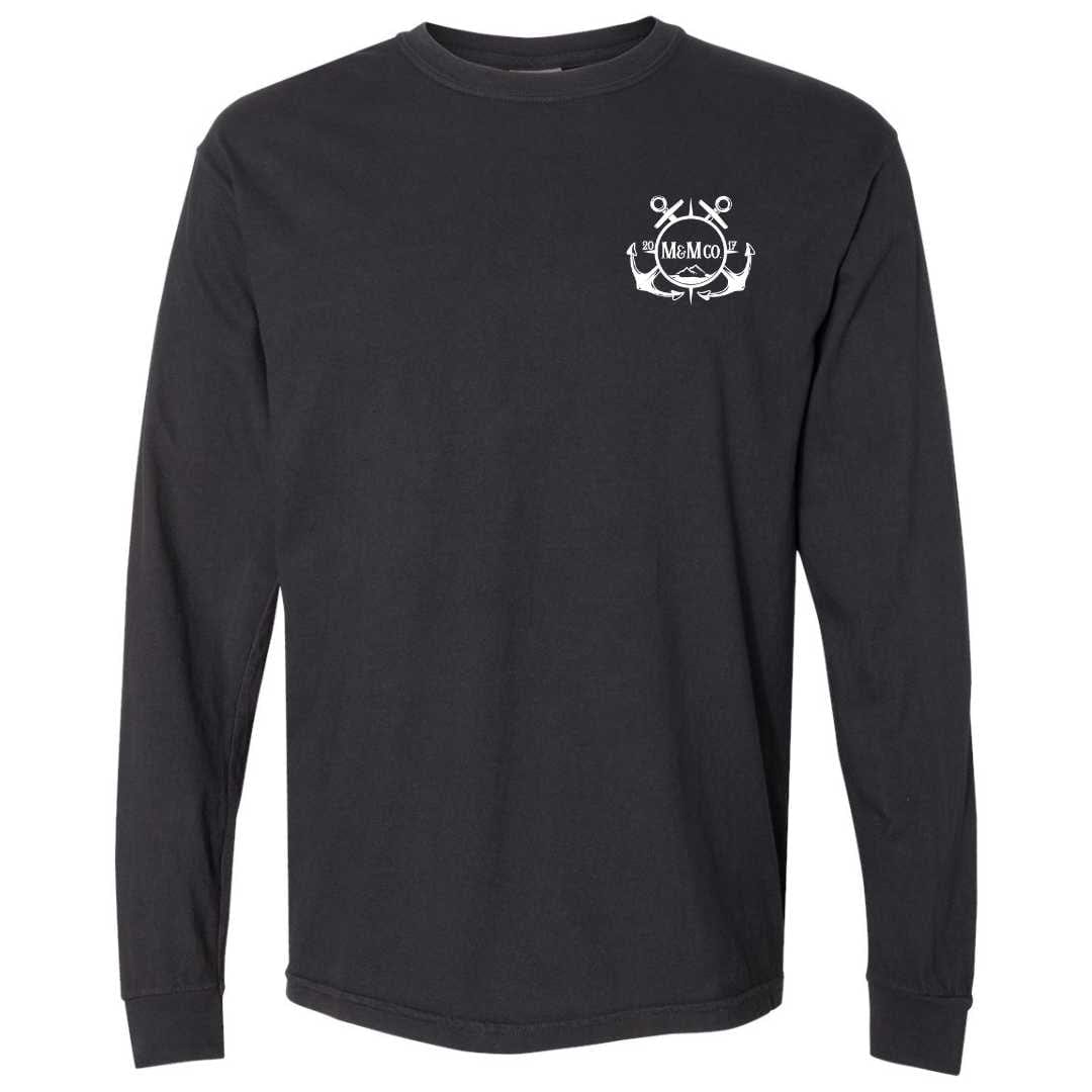 Black Harbor Long Sleeve T-Shirt (Black) - Mountains & Mermaids