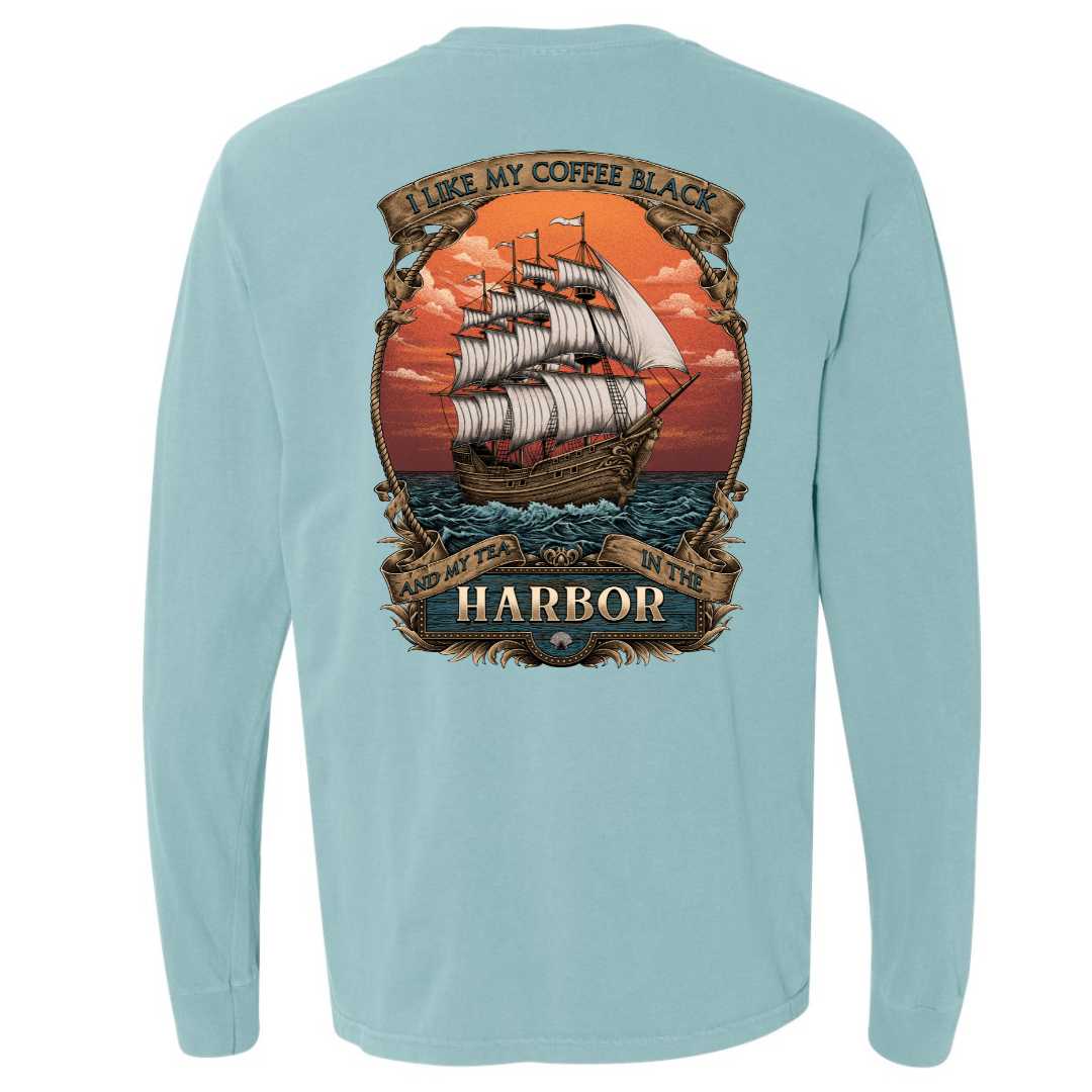 Black Harbor Long Sleeve T-Shirt (Chalky Mint) - Mountains & Mermaids