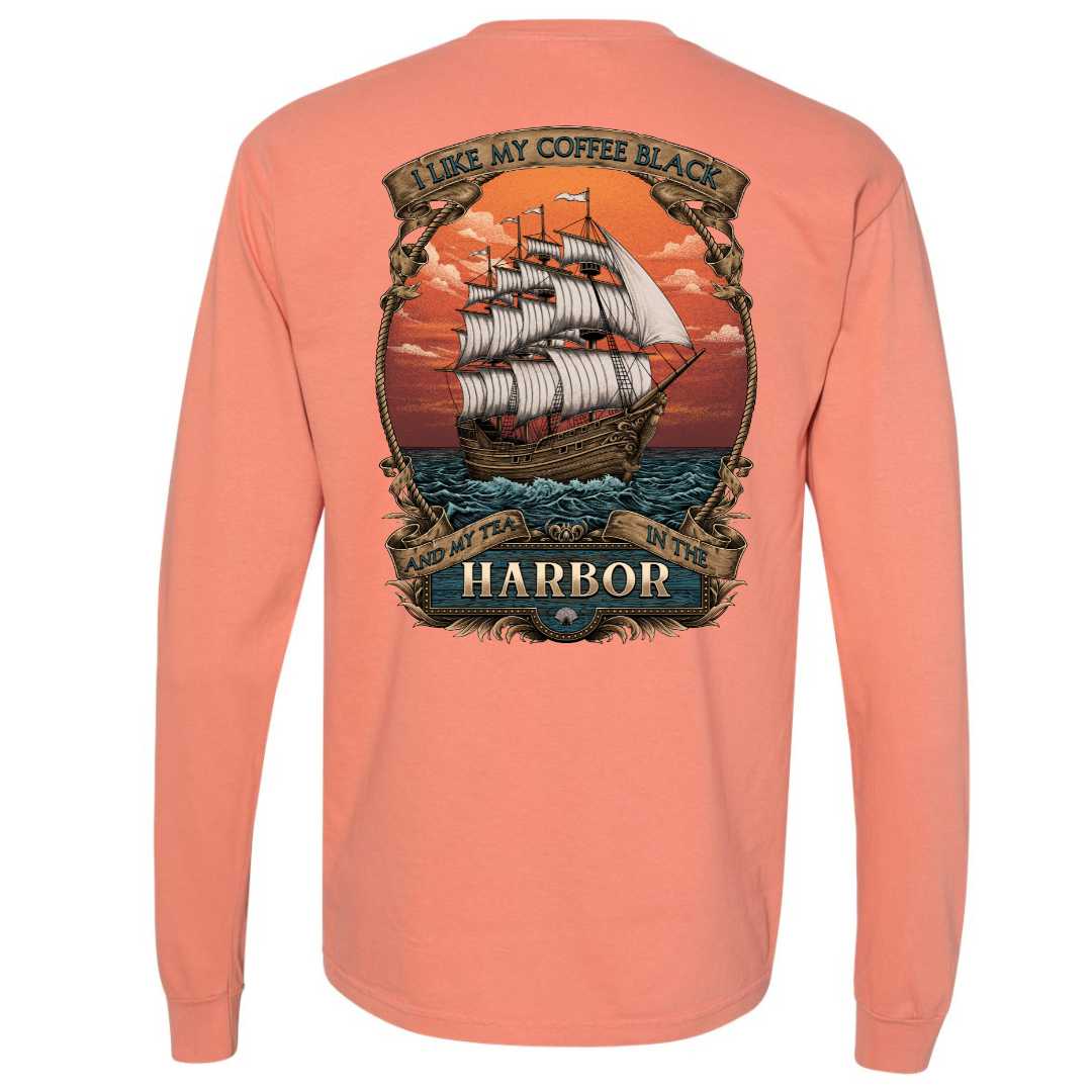 Black Harbor Long Sleeve T-Shirt (Terracotta) - Mountains & Mermaids