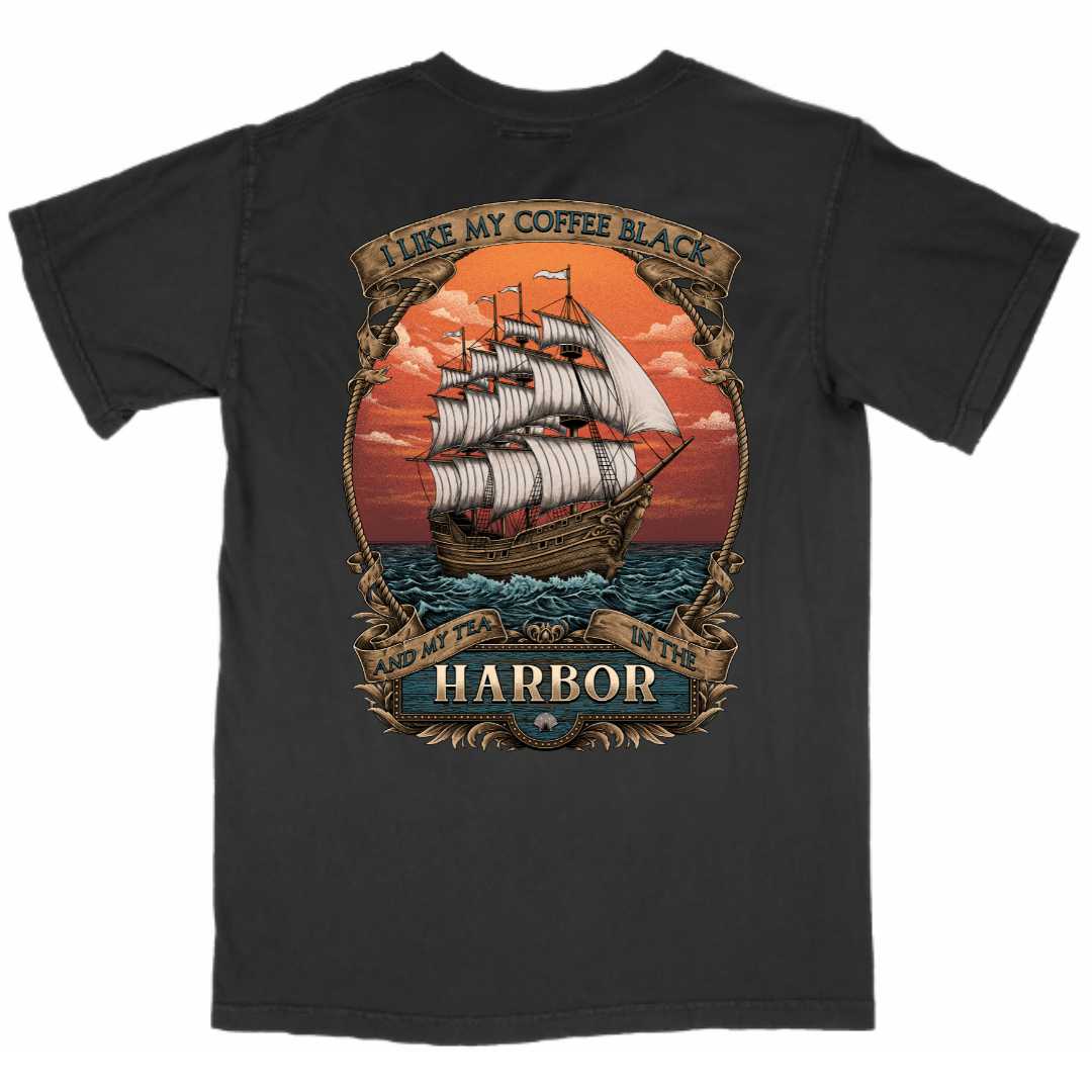 Black Harbor T-Shirt (Black) - Mountains & Mermaids