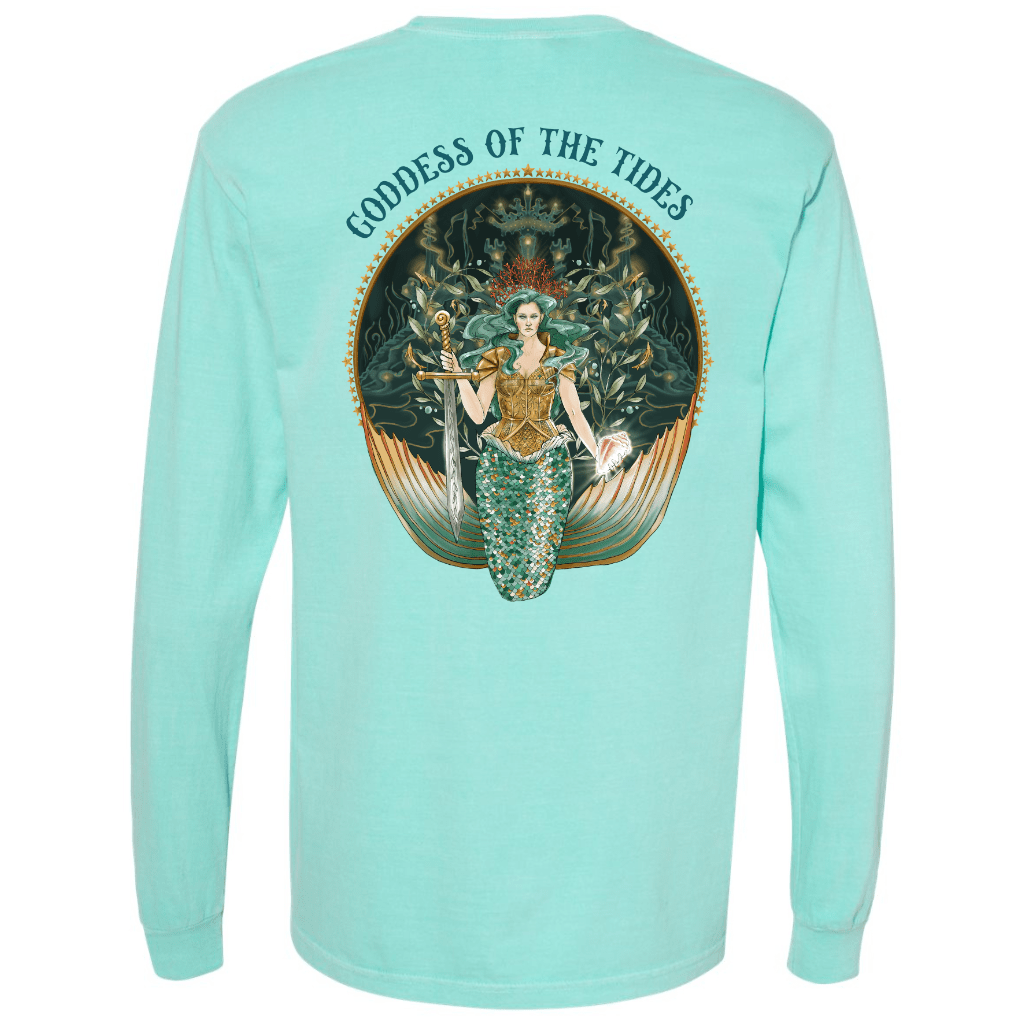 Goddess Of The Tides Long Sleeve T-Shirt - Mountains & Mermaids