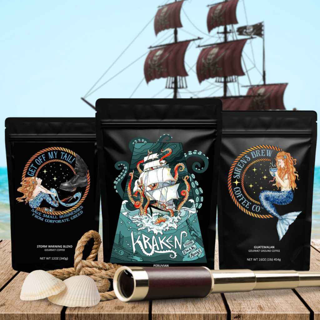 Siren&#39;s Brew Coffee Co. Organic Starter Bundle - Mountains &amp; Mermaids