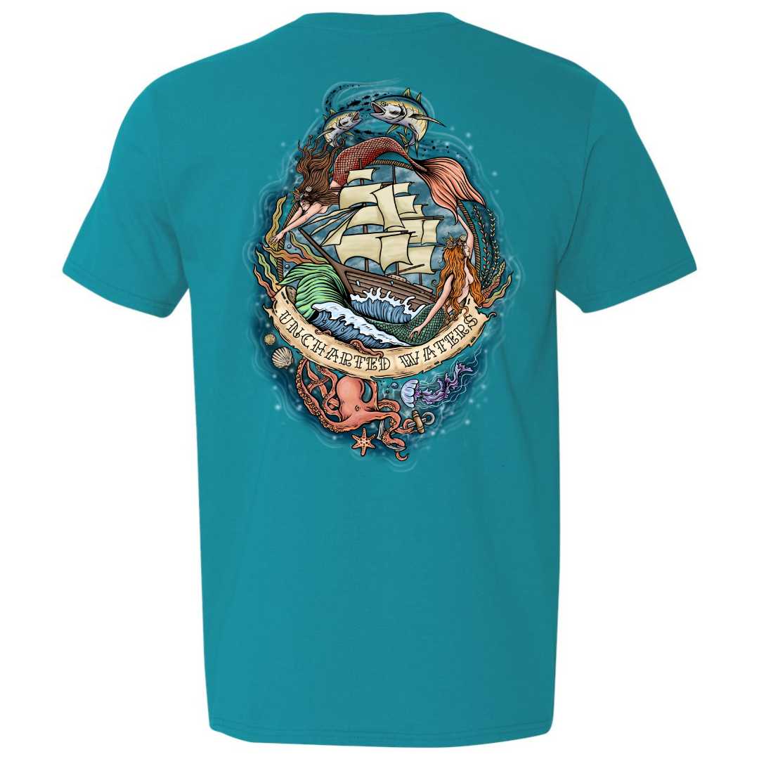 Uncharted Waters Short Sleeve T-Shirt (Tropical Blue)