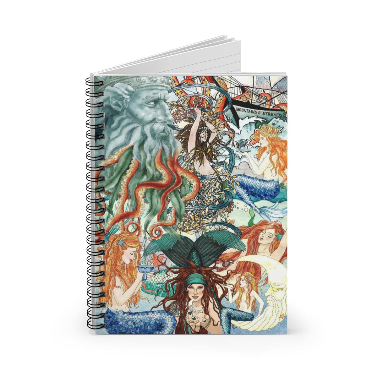 Mountains & Mermaids Tribe Spiral Notebook - Ruled Line - Mountains & Mermaids