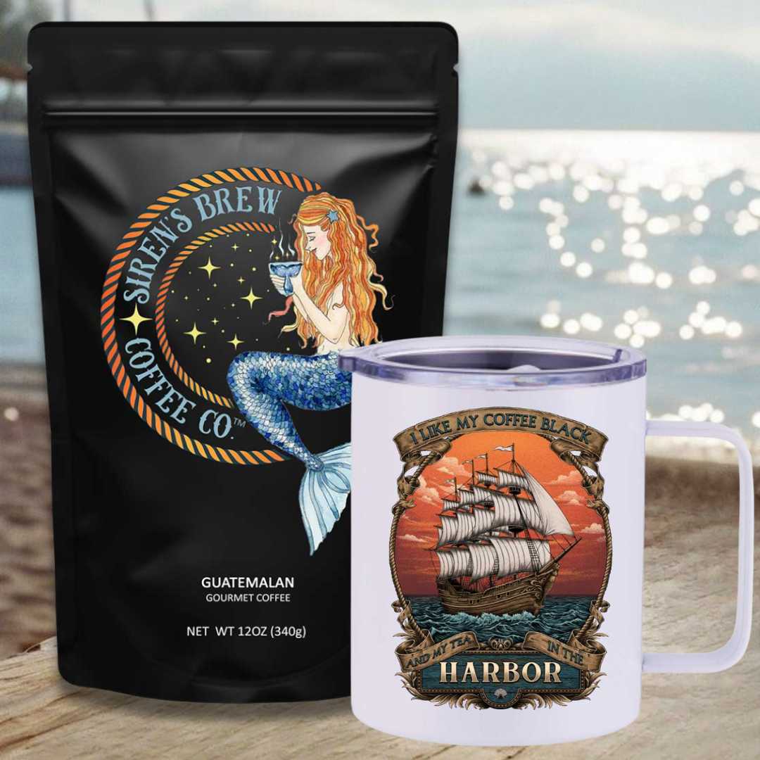 Siren's Brew Guatemalan Medium Roast Travel Coffee Bundle - Mountains & Mermaids