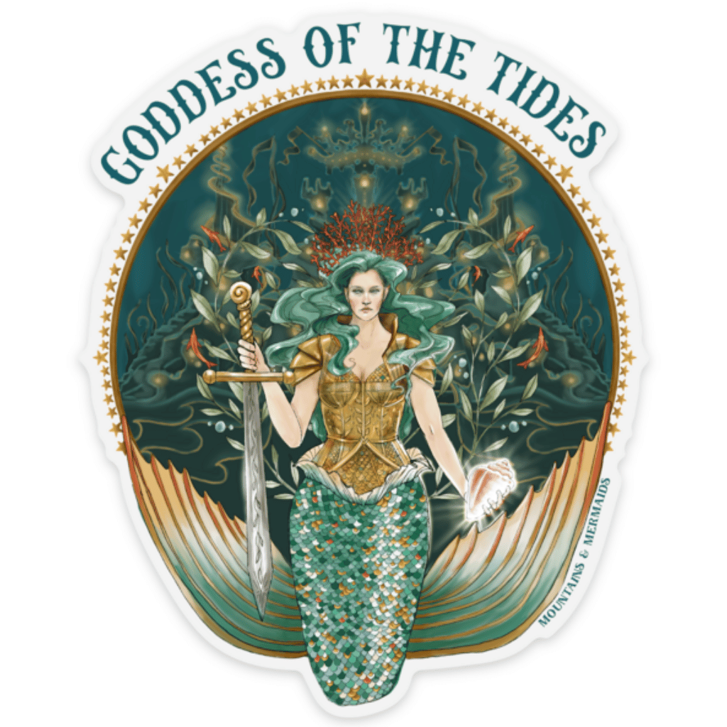 Goddess Of The Tides Sticker - Mountains & Mermaids
