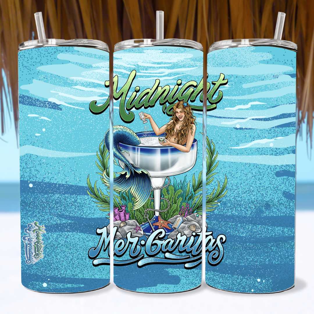 Midnight Mergarita Insulated Tumbler - Mountains &amp; Mermaids