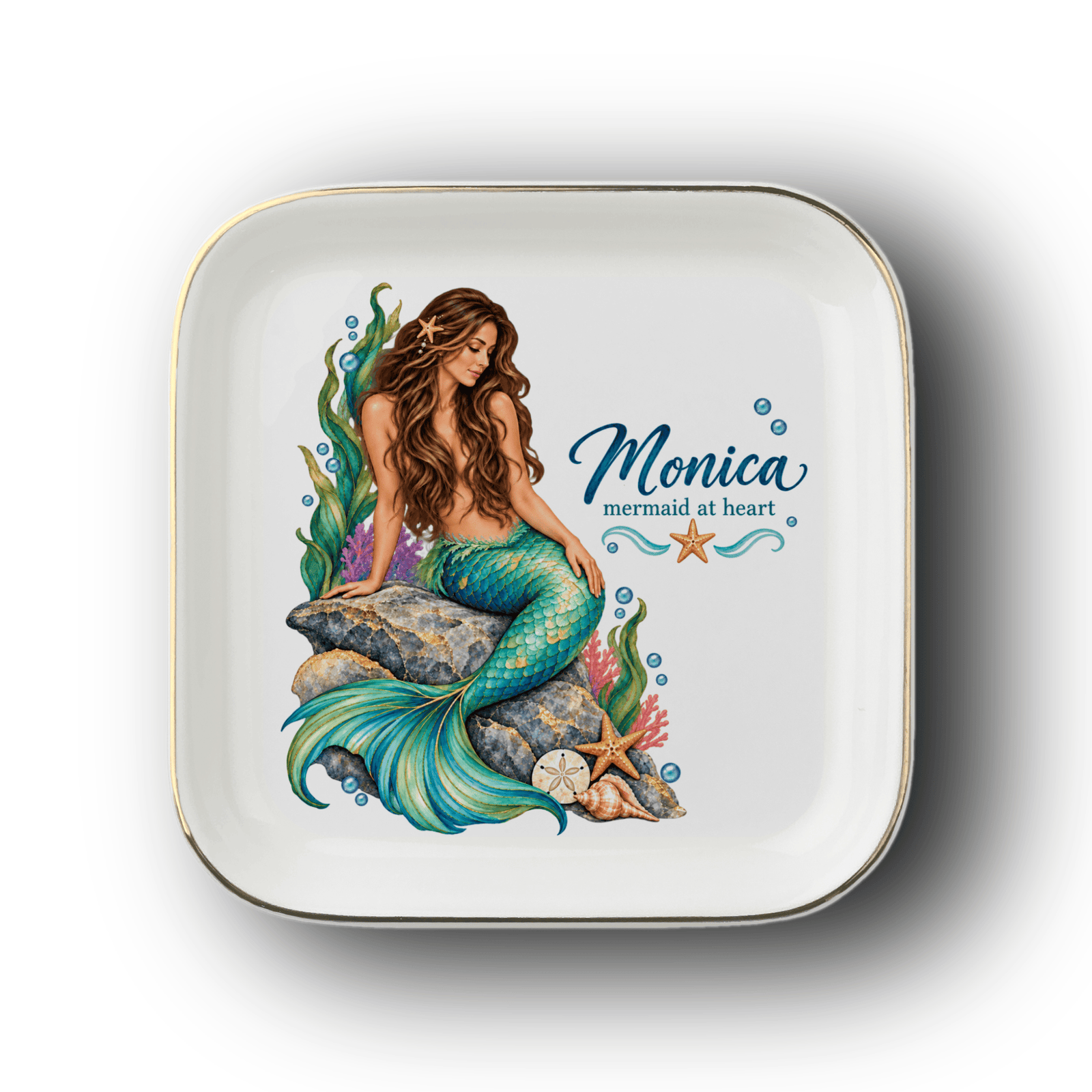 AnywherePOD Personalized Mermaid at Heart Jewelry Dish apod-14032817