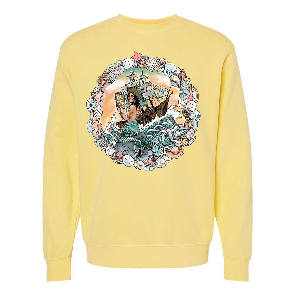 How To Be A Siren 101 Crewneck Sweatshirt - Mountains & Mermaids