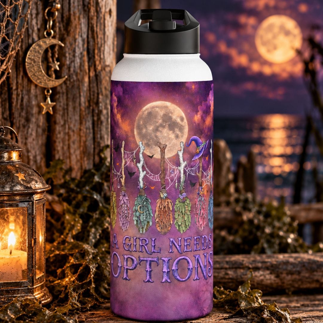 Mountains &amp; Mermaids A Girl Needs Options Insulated Water Bottle 32oz / White 24239174876143851726