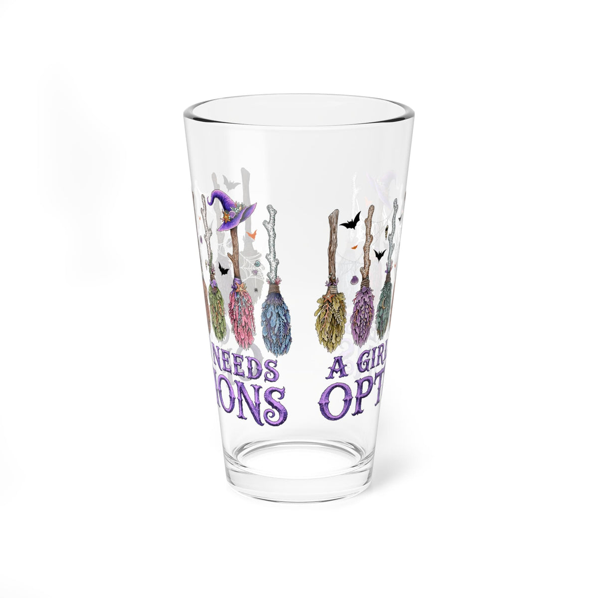 Mountains & Mermaids A Girl Needs Options Pint Glass 16oz 37602359515302708872