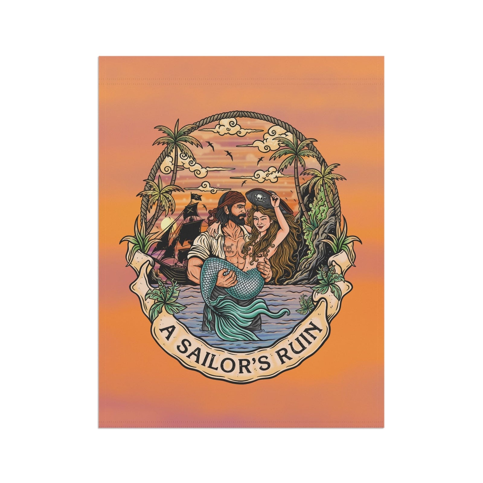 Mountains & Mermaids A Sailor’s Ruin Flag 24.5'' × 32'' 26013836026088283609