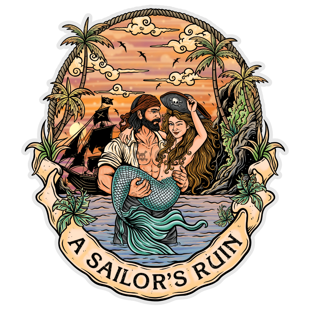 Mountains & Mermaids A Sailor's Ruin Sticker